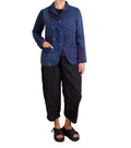 Mieko Mintz Navy Ombre Patched Kantha Basic Jacket