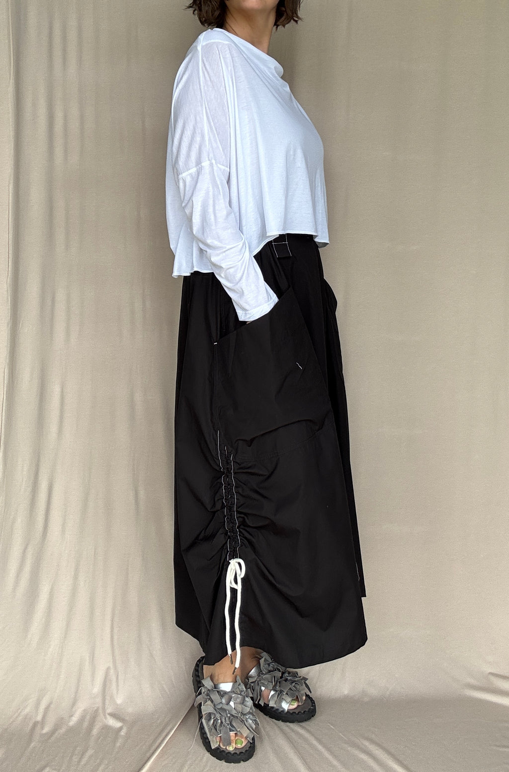 Moyuru Black Cotton Pants