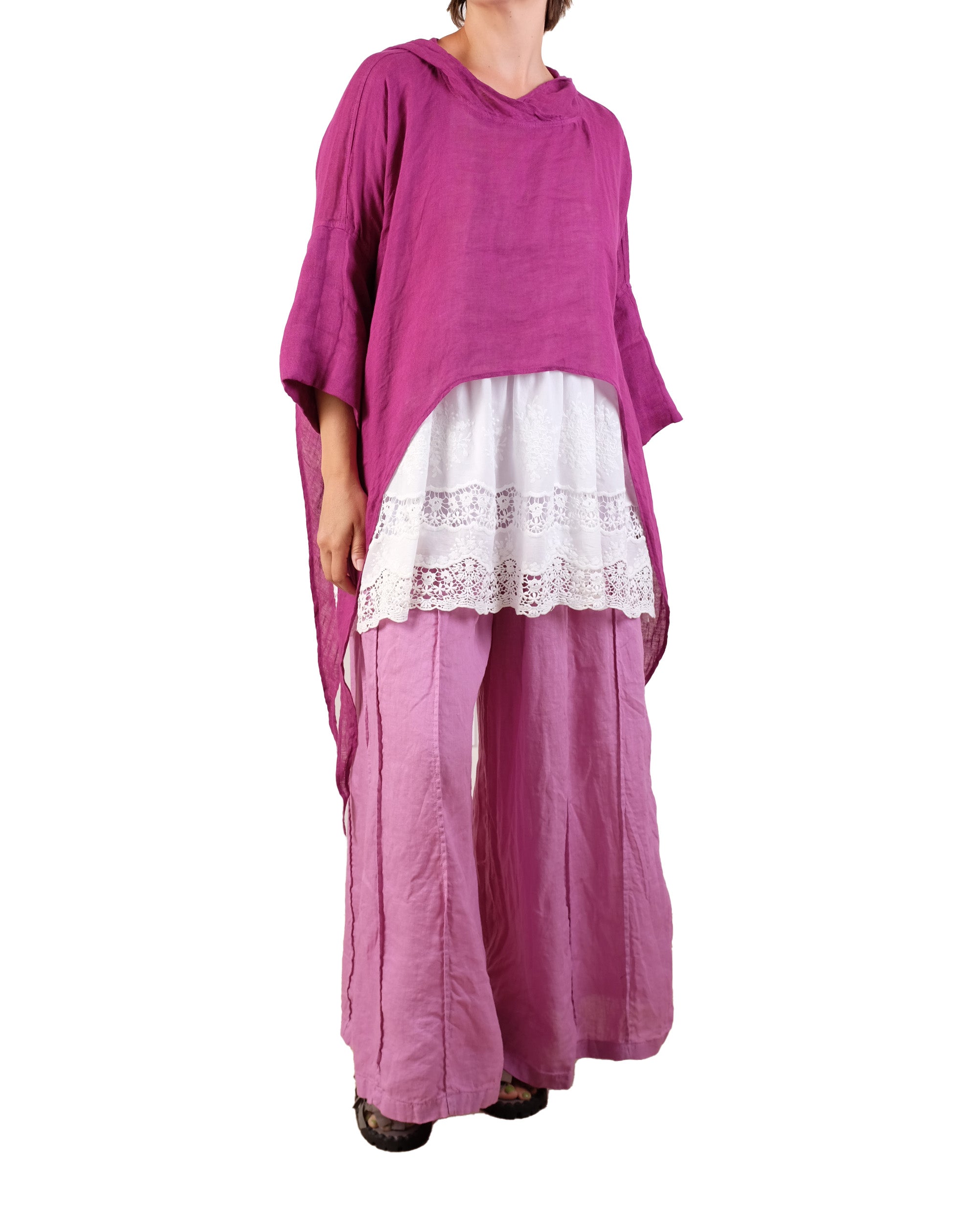 Bodil One Size Hooded Top in Orchid