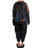 Mosaic Tile Patch Kantha Hooded Jacket