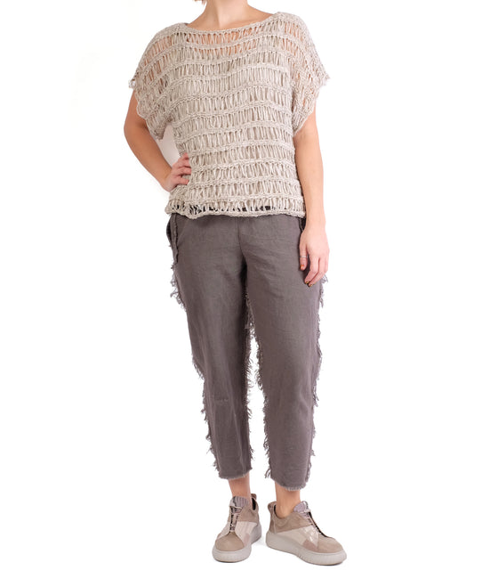 Loyko "Sota" Knitted Sweater in Beige