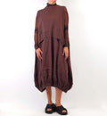 Loyko Brick Dress in Brown