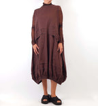 Loyko Brick Dress in Brown