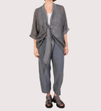 Grizas Grey Silk Trousers