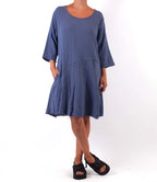 Tulip Kyrie Dress in Steel Blue