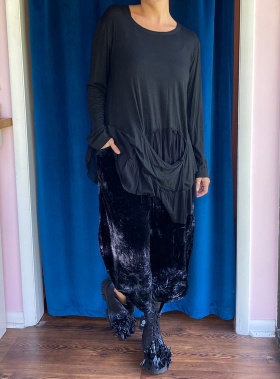 Krista Larson Basic Pants in Silk Velvet Tie Dye