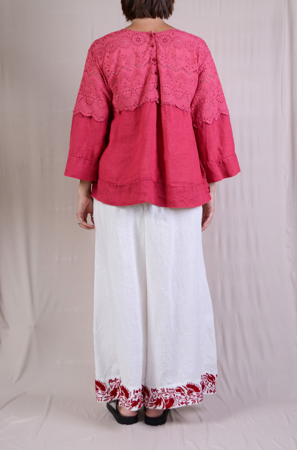 Krista Larson Eloise Shirt in Valentine Linen