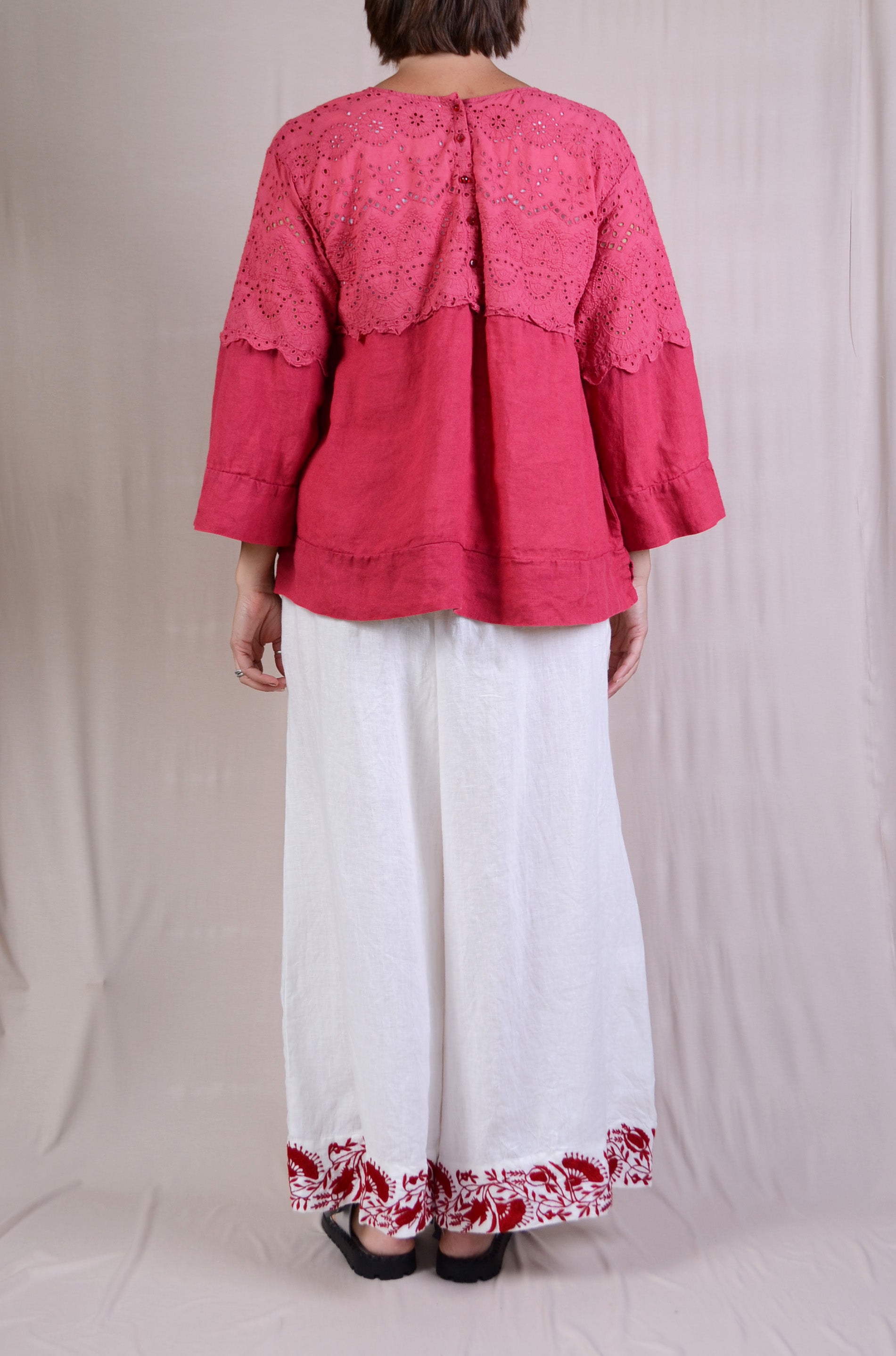 Krista Larson Eloise Shirt in Valentine Linen