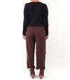 Cutloose Tuck Pant with Pockets in Mahogany