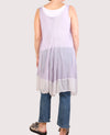 Robin Kaplan Trapeze Tunic with Silk Chiffon Border in Lavender