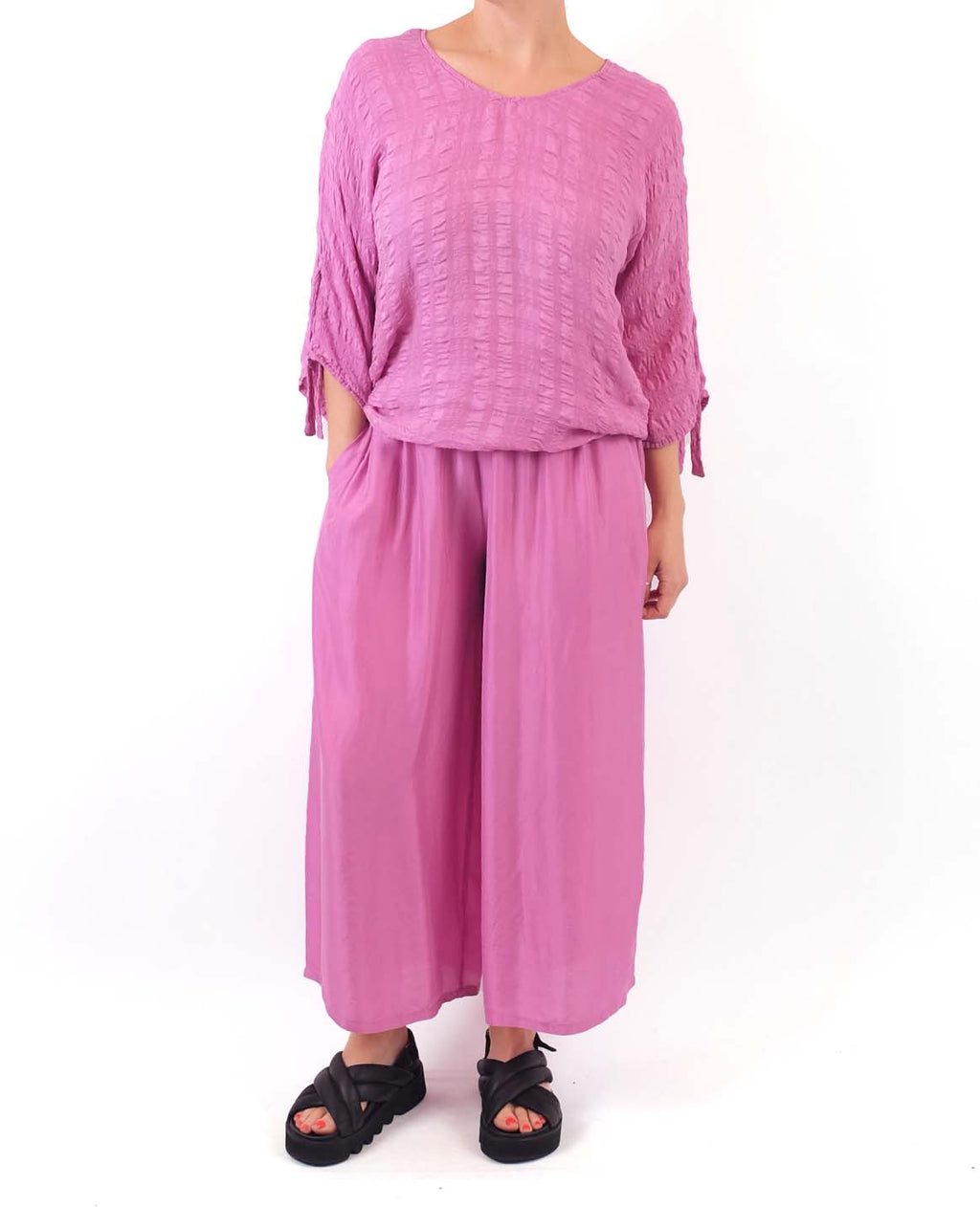 Grizas Pink Silk Pants