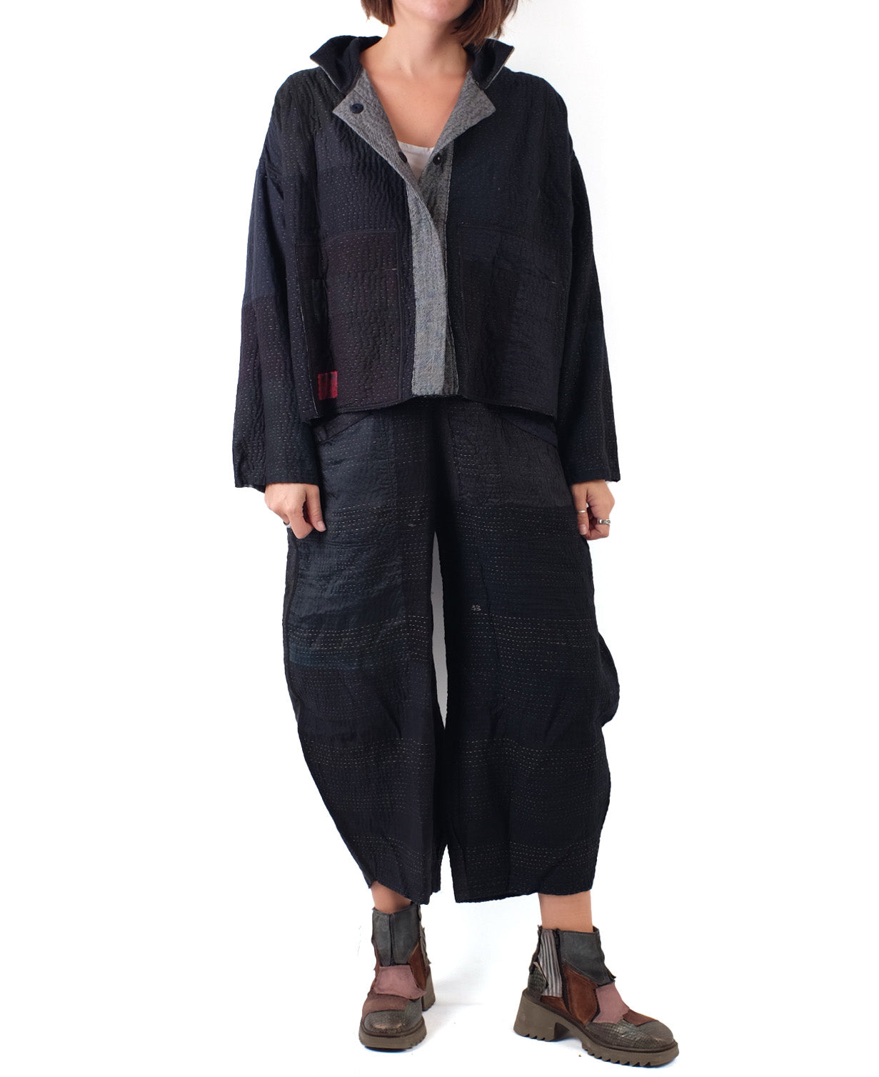 Mieko Mintz Jaipur Patch Kantha Lantern Pants