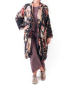 Krista Larson Wool Blend Charming Coat in Black Peony