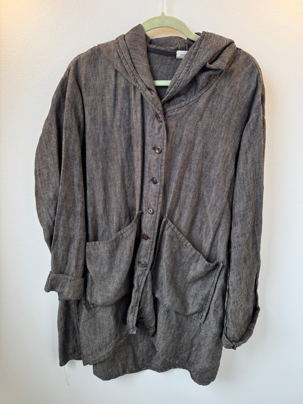 T2T Krista Larson Linen Hooded Jacket OS