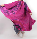 Mieko Mintz Georgette Vintage Silk Patch Kantha Kimono Maxi