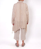 Cutloose Easy Crop Pant in Jicama Crinkle Check