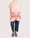 KQ Designs Cream/Burgundy Check One Size Tunic