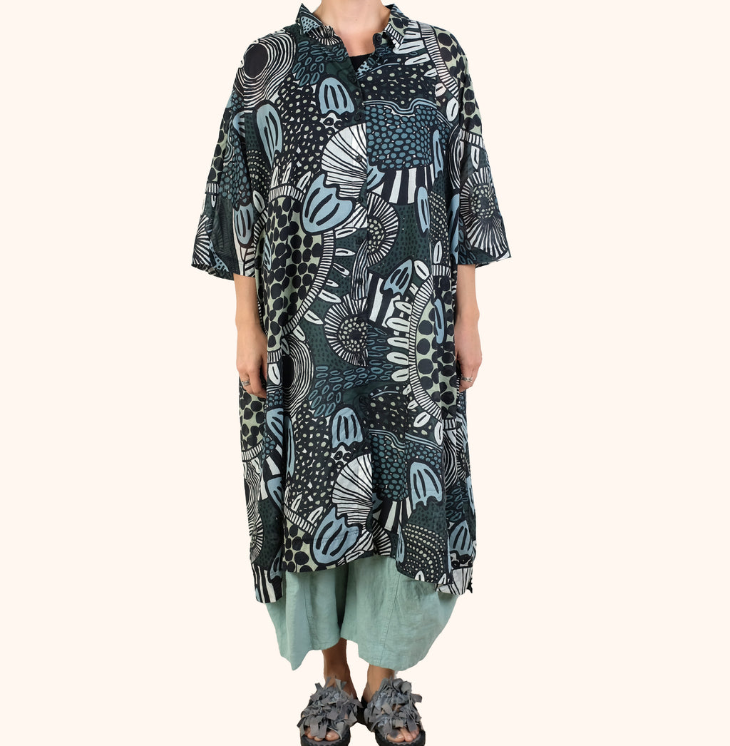 Rundholz Black Label Printed Button Up Dress/Duster