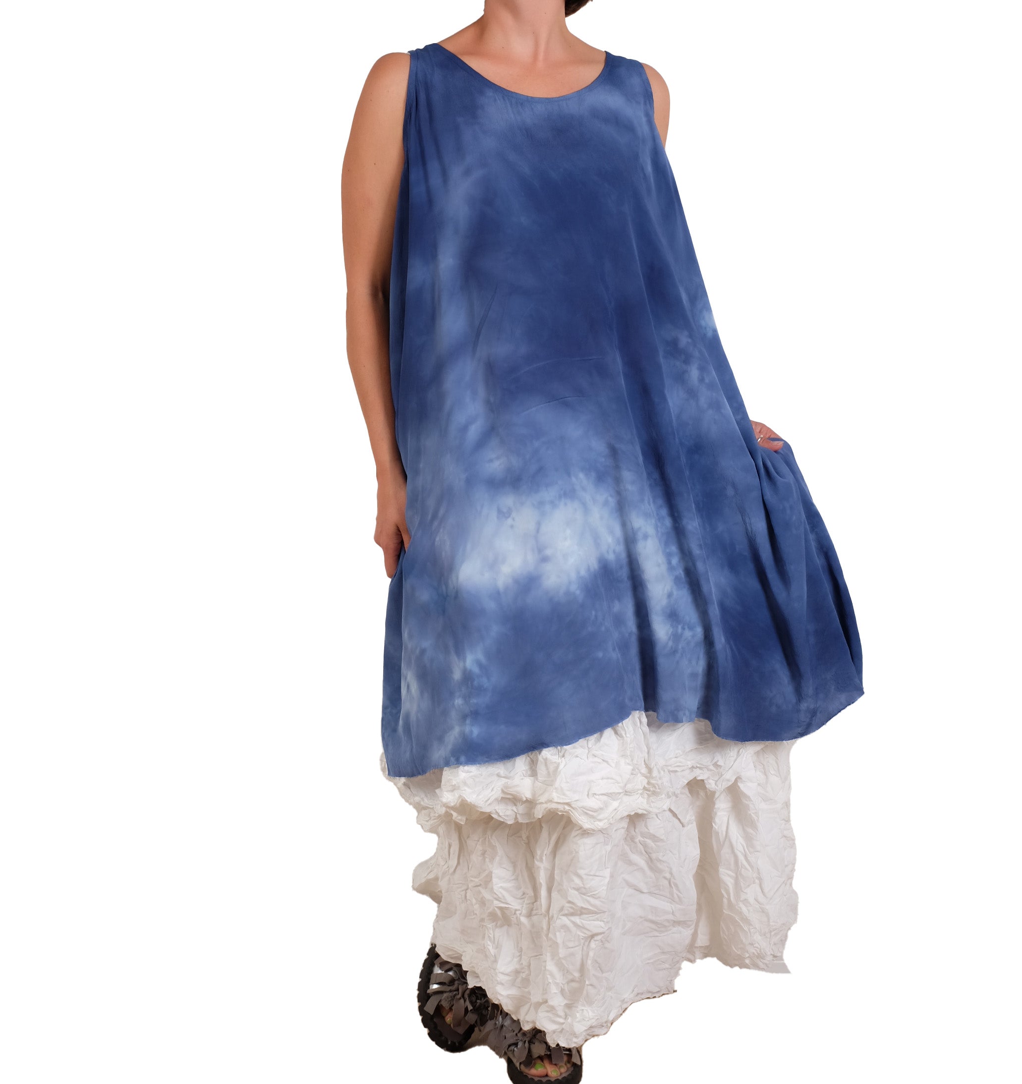 Privatsachen Sinnfaden Tie Dye Tunic in Blue