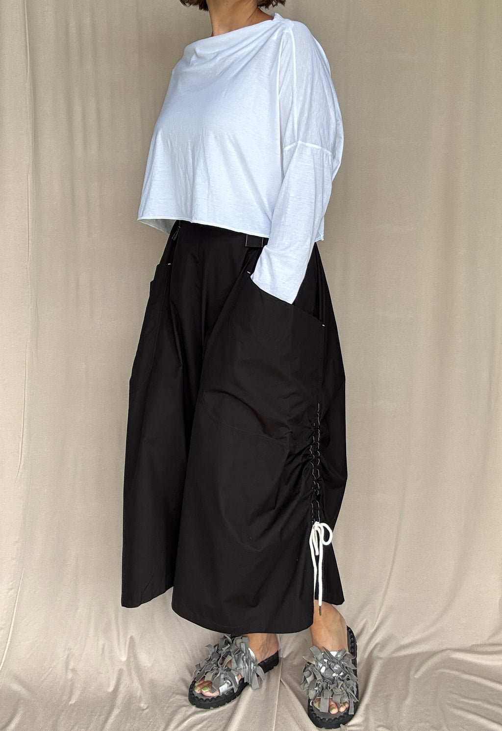 Moyuru Black Cotton Pants
