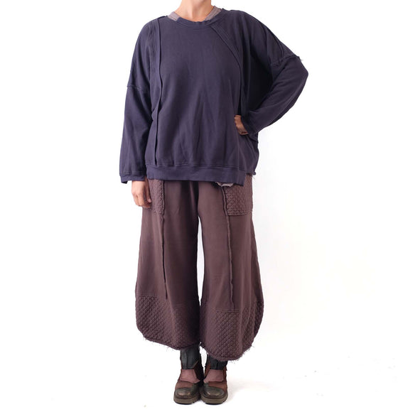 Bodil Mixed Pant in Mushroom