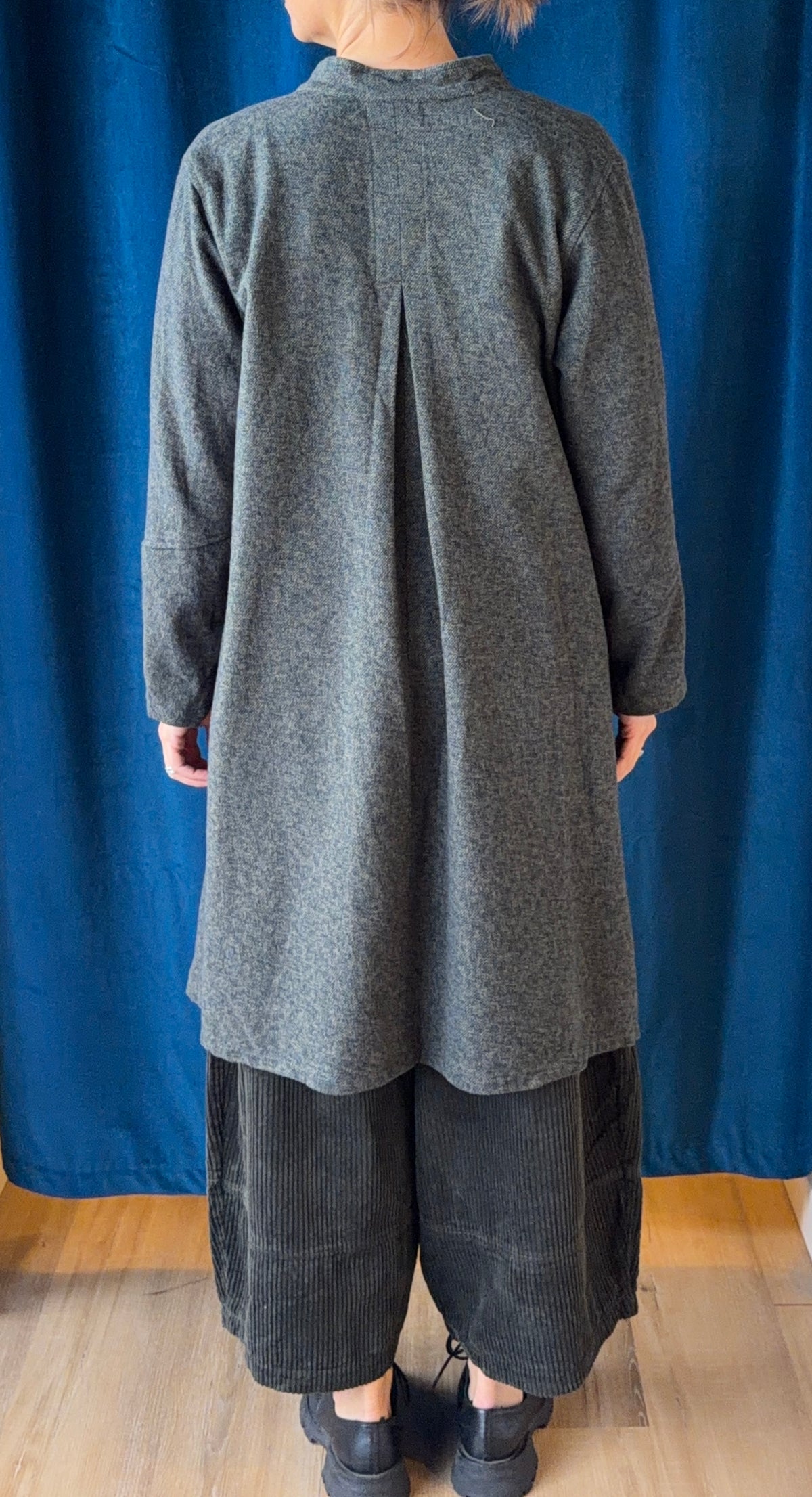 Bodil Long Tweed Jacket In Juniper