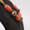 Debe Dohrer African Orange Glass Bead Necklace