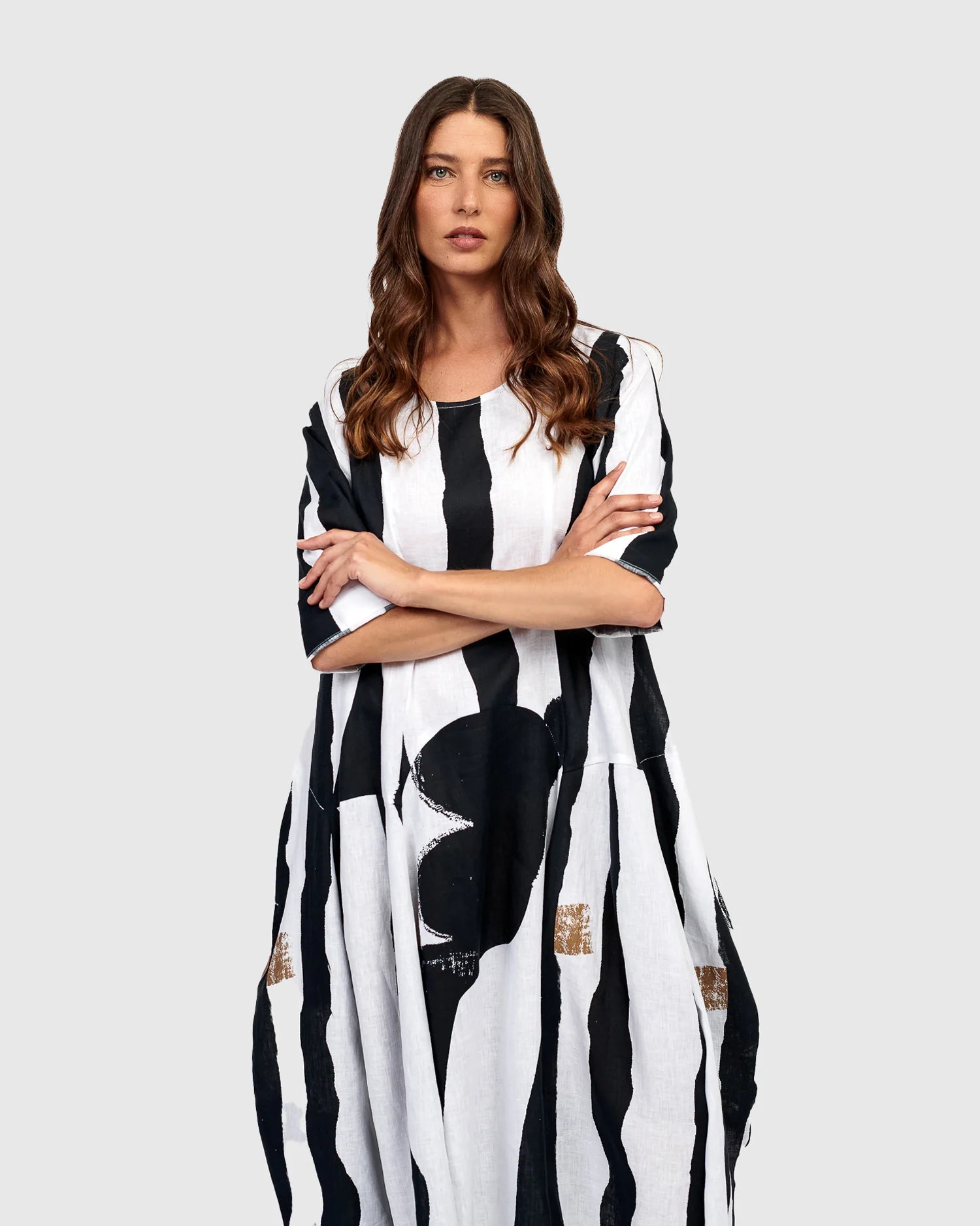 Alembika Linen Zebra Dress