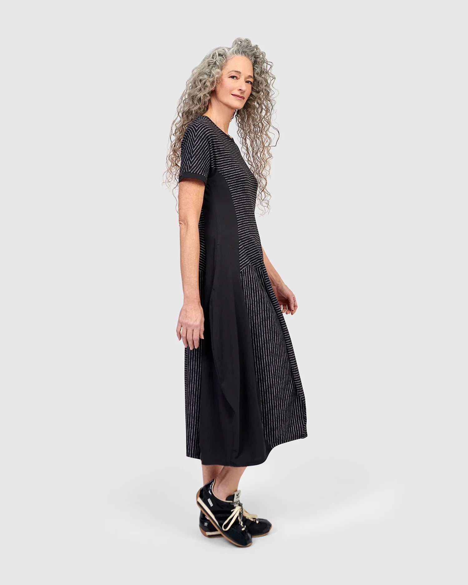 Alembika Stripe Short Sleeve Dress