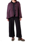 Dress To Kill Purple/Black Tweed 2 Pocket Jacket