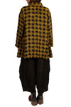 Dress To Kill Mustard Black Dot Side Tab Shirt