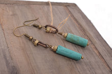  Debe Dohrer Tibetan Turquoise Tube Earrings