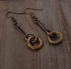 Debe Dohrer Brass Donuts on Paperclip Loop Earrings