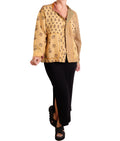 Mieko Mintz Patch Kantha Goldenrod Shirt Jacket