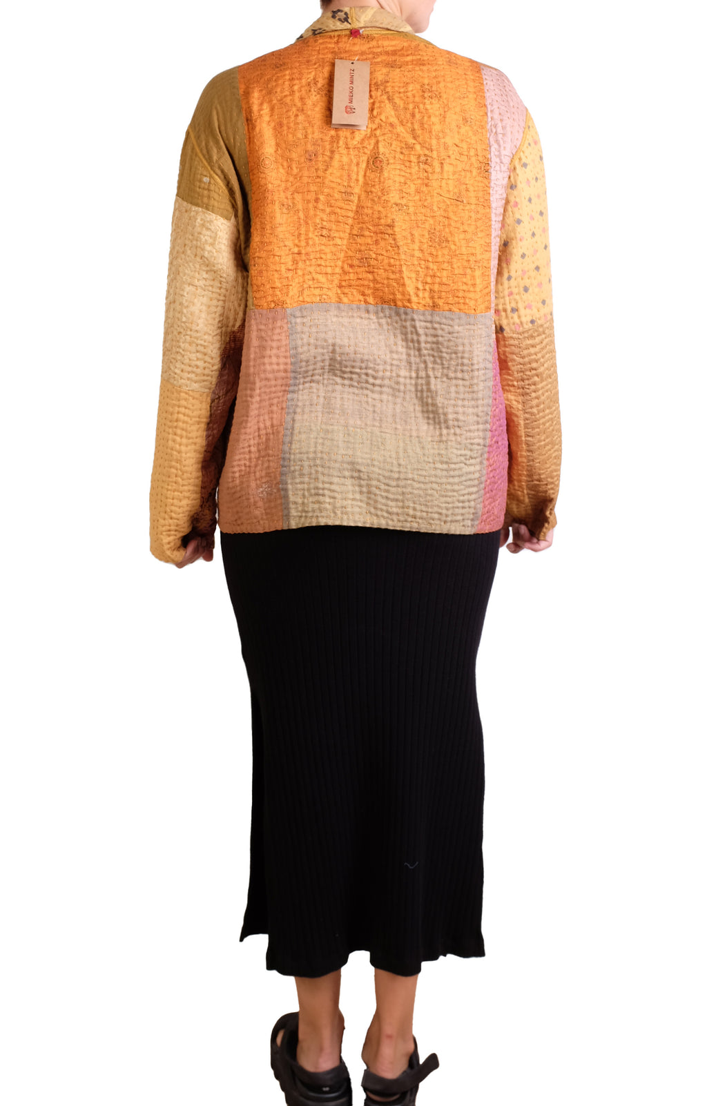 Mieko Mintz Patch Kantha Goldenrod Shirt Jacket