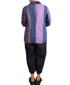 Mieko Mintz Cotton Stripe Patch Kantha Basic Jacket