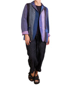 Mieko Mintz Cotton Stripe Patch Kantha Basic Jacket