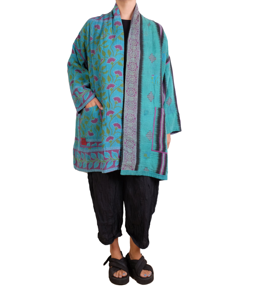 Mieko Mintz Vintage Cotton Kantha Haori Jacket