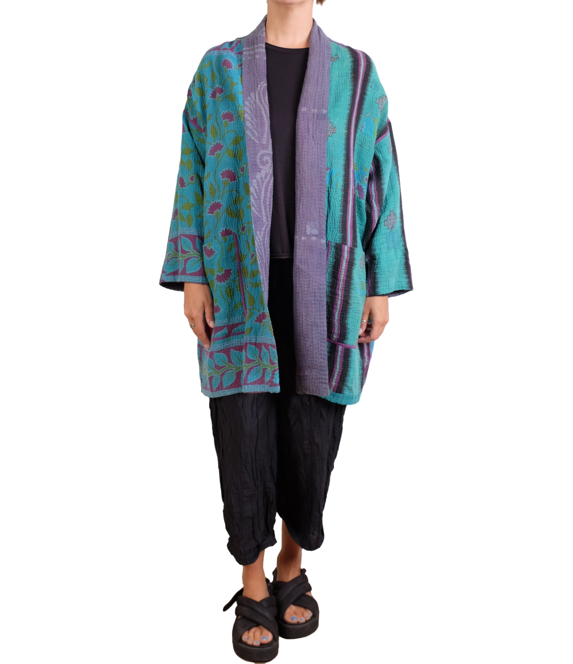 Mieko Mintz Vintage Cotton Kantha Haori Jacket