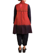Mieko Mintz Ikat Stripe Kantha Kimono Collar Vest