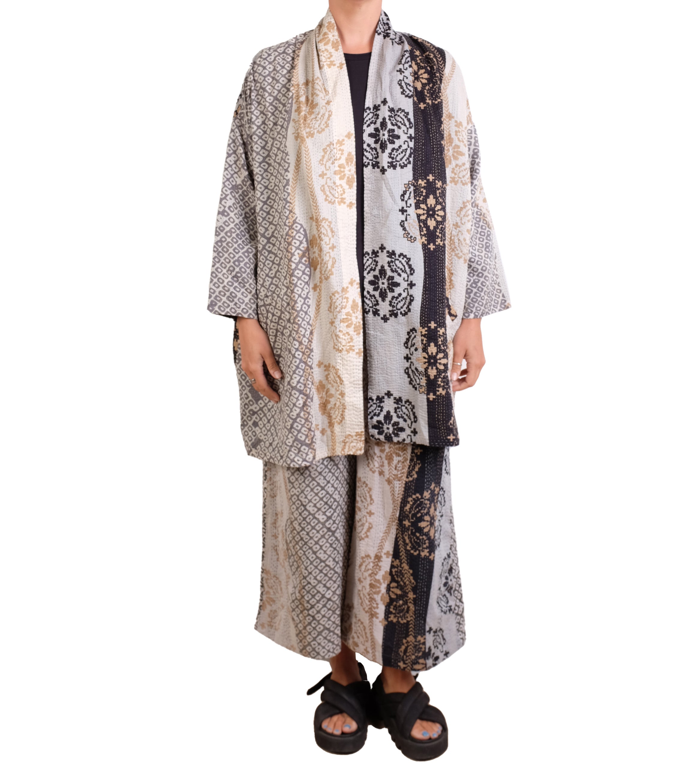 Mieko Mintz Kimono Cotton Kantha Haori Jacket