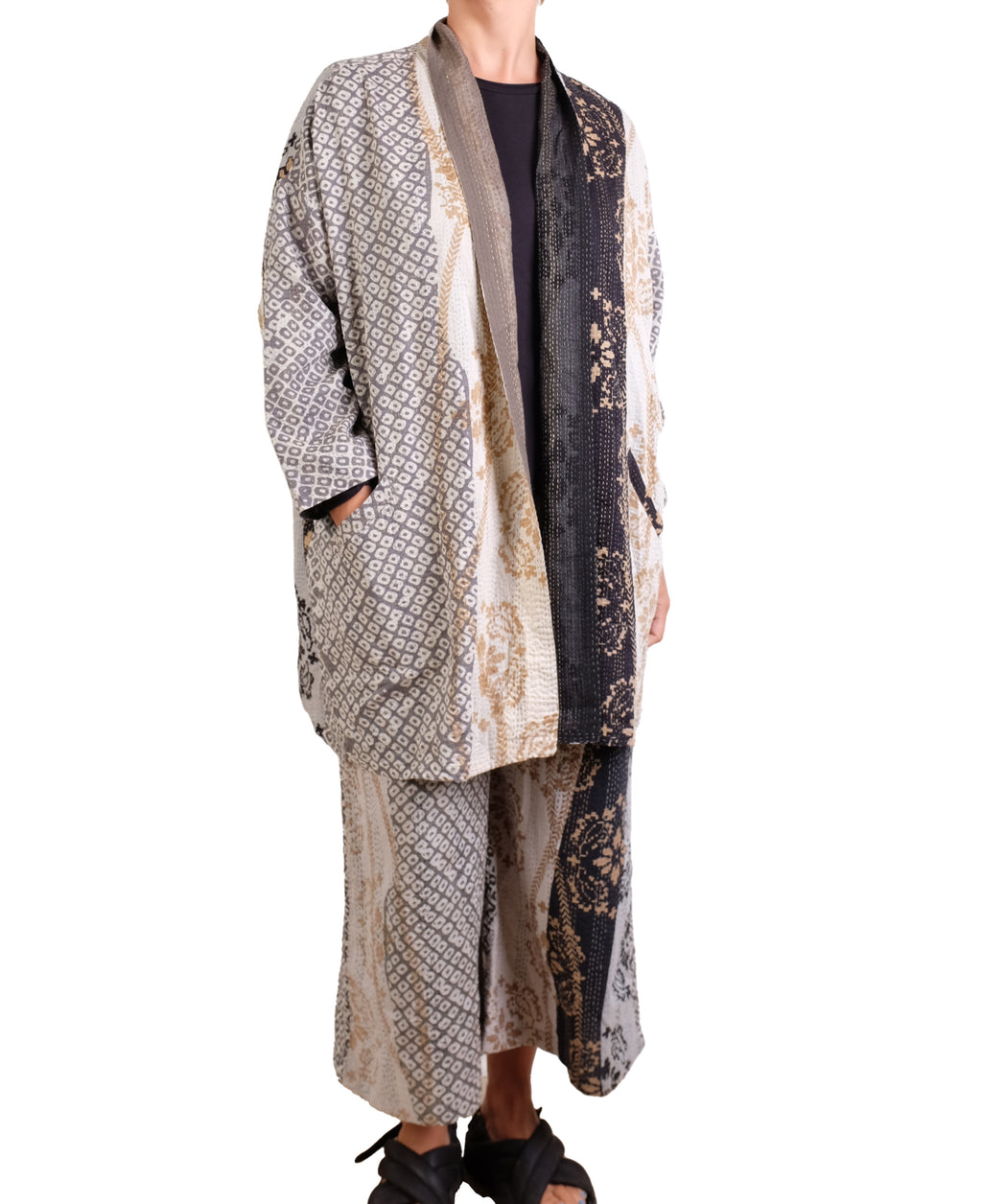 Mieko Mintz Kimono Cotton Kantha Haori Jacket