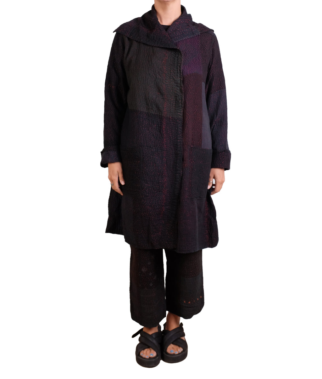 Mieko Mintz Muji Patch Kantha Pocket Medium Coat