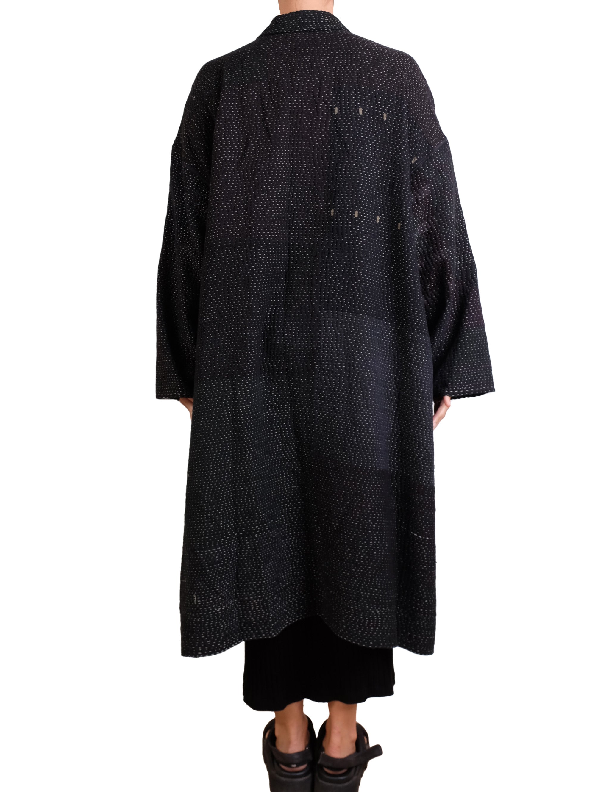 Mieko Mintz Muji Patch Kantha New Oversized Coat
