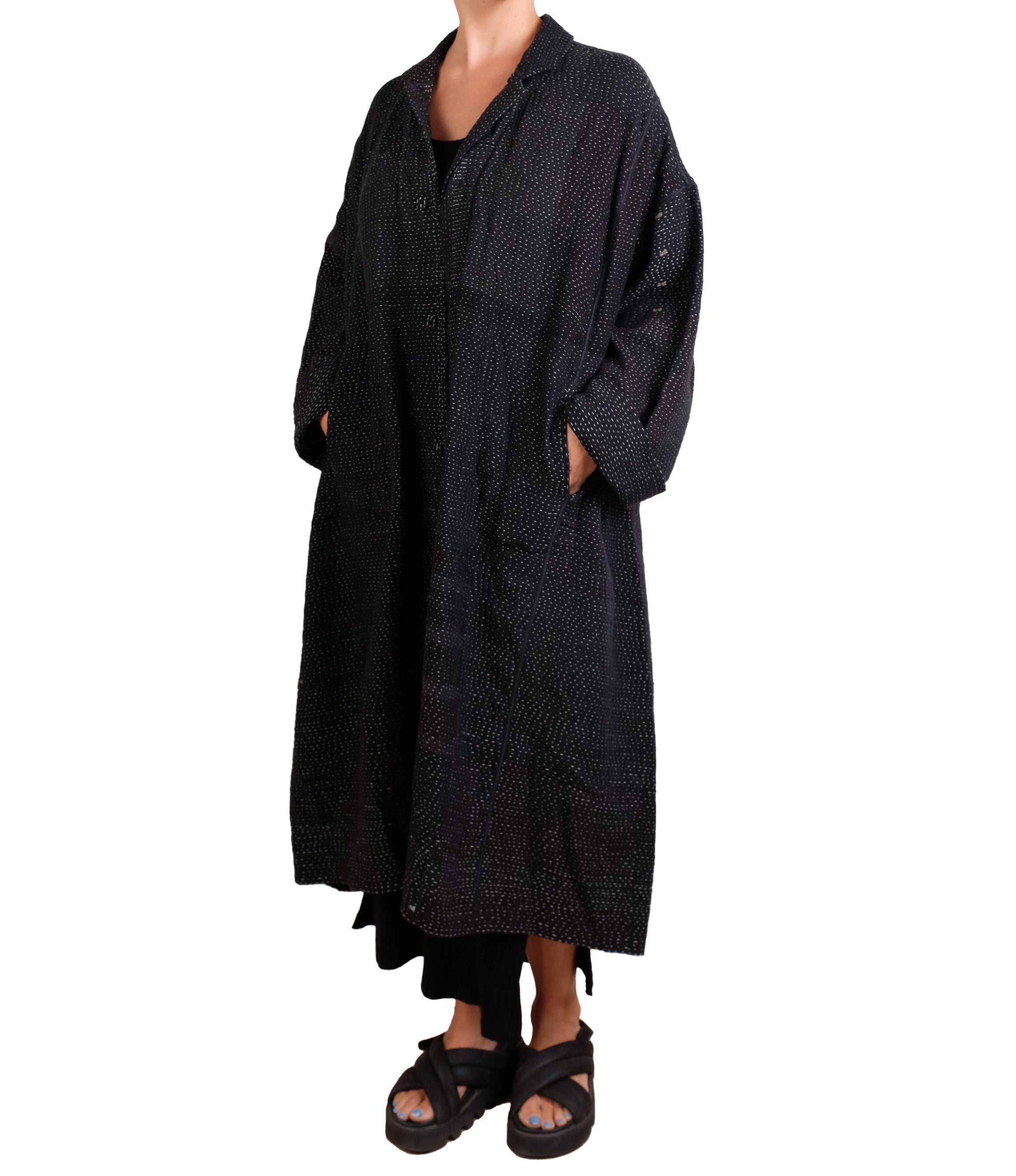 Mieko Mintz Muji Patch Kantha New Oversized Coat