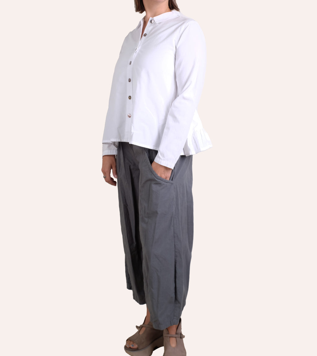 Gerties Side Gusset Shirt in Chalk