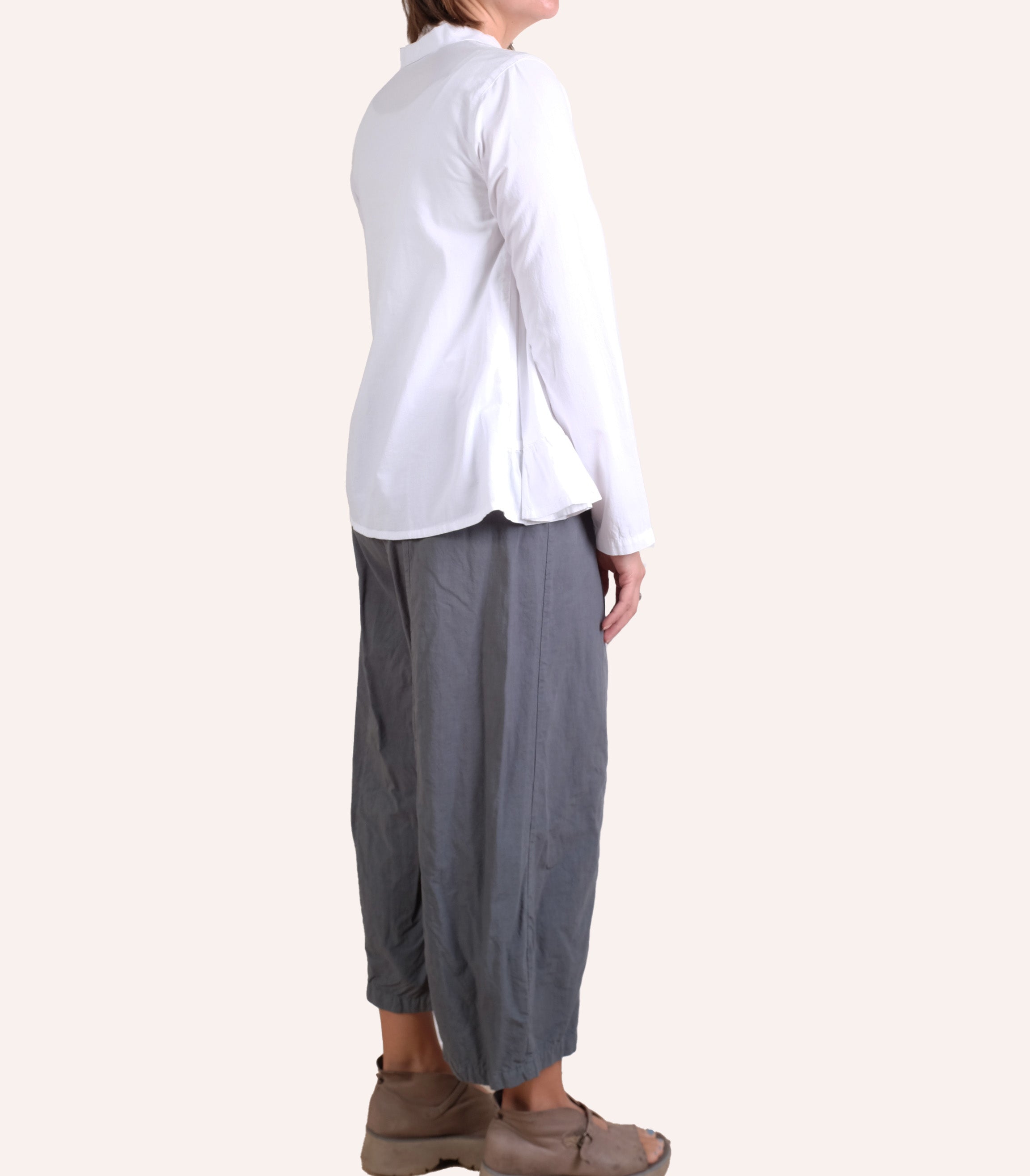 Gerties Side Gusset Shirt in Chalk