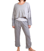 Bodil Slim Pant in Fjord Heather