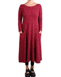 MXM Red and Black Dot Long Sleeve Dress