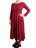 MXM Red and Black Dot Long Sleeve Dress